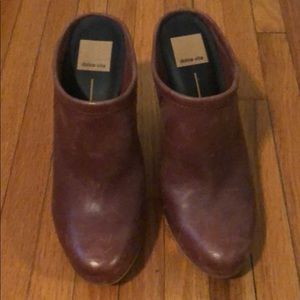 Brown/ Cognac Dolce Vita high heel mules size 8